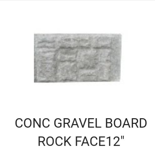 12" Rock Faced Gravel Board